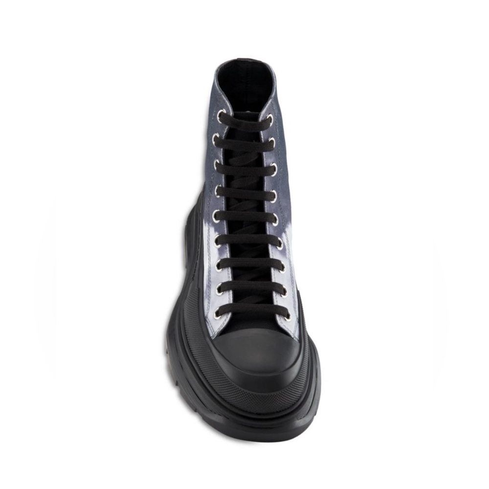 Alexander McQueen Unisex Black and Gray High-Top Sneakers - Picture 7 of 12